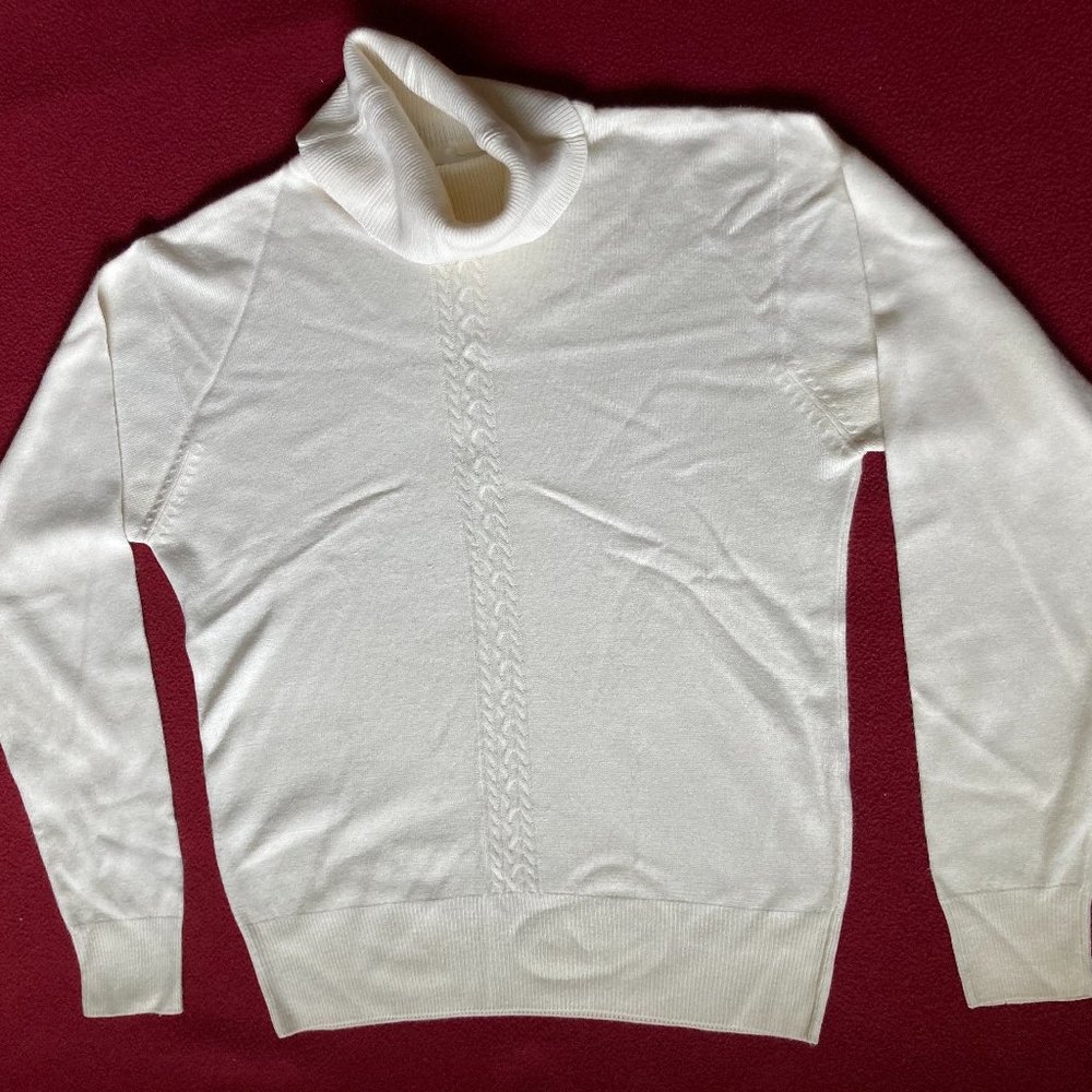 Women's Vintage Casual Corner Lng Slv Turtle Neck